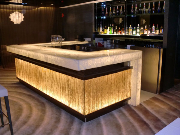 Recommend Hot Sale and Popular LED Light Stone Bar Counter