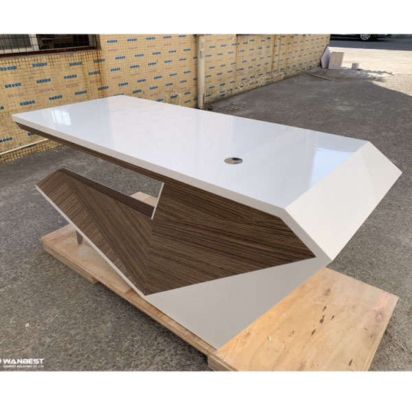 V Shape Executive Office Desk with Cabinet