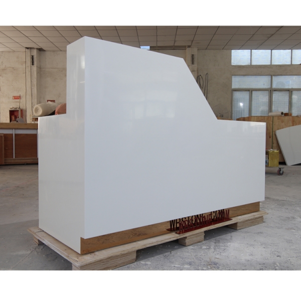 Corian Solid Surface Stone White Modern Lobby Reception Desk