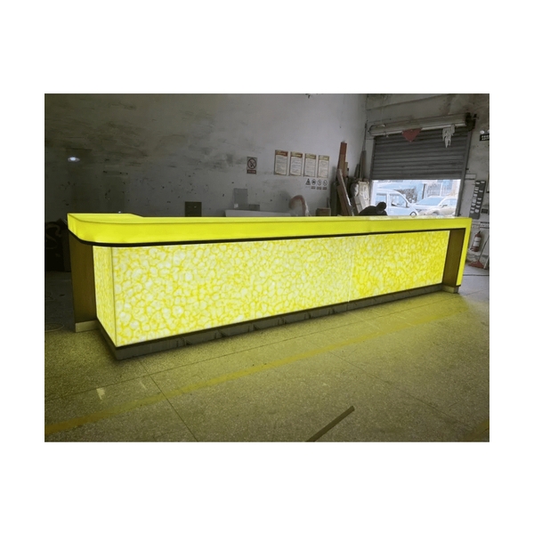 Vietnam Design LED Kitchen Bar Counter Translucent Stone Bar Stools