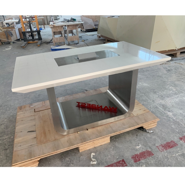 Small size round edge office use conference table