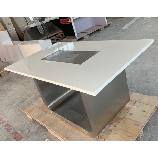 Small size round edge office use conference table