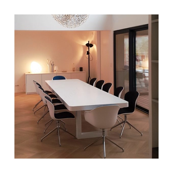 Custom Size Corian Solid Surface Conference Table Smooth Meeting Desk