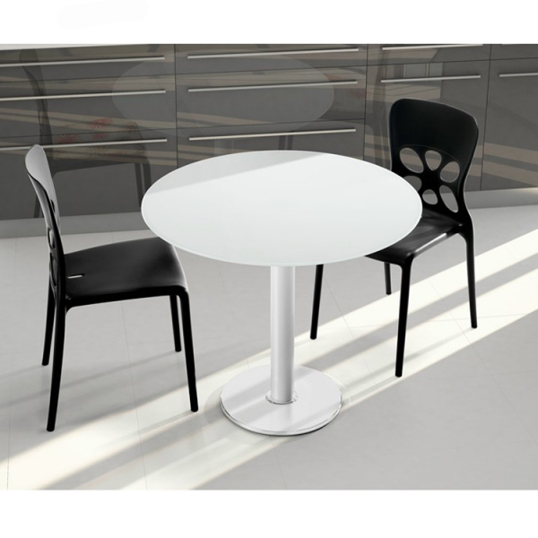 Round Shape Top Modern Design White Dining Tables