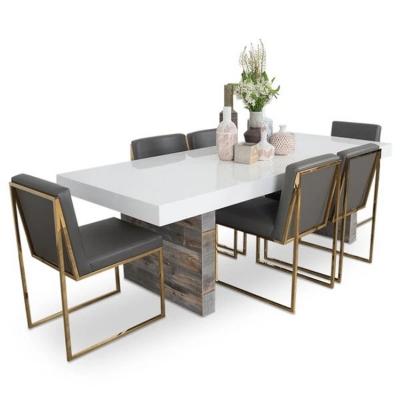 Polished Glossy Color Luxury Dining Table Designs...