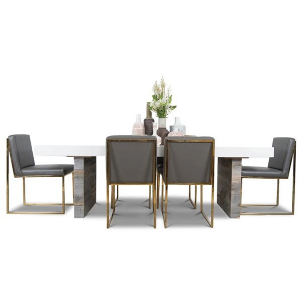 Polished Glossy Color Luxury Dining Table Designs