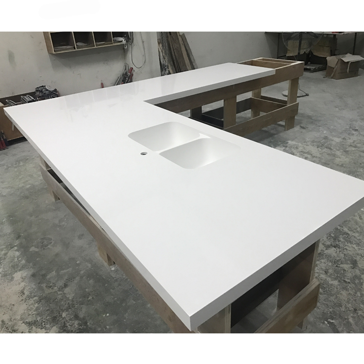 Australian standard design apartment white kitchen counter top