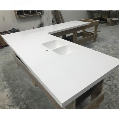 Australian standard design apartment white kitchen counter top