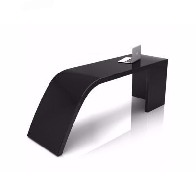 Black glossy simple design office table photo