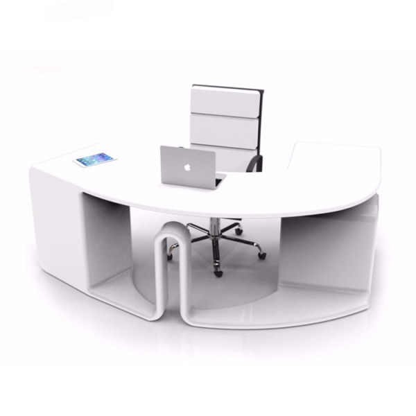 Circle shaped round small home office table