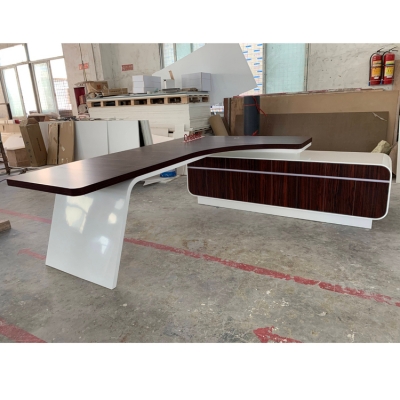 Office Manager Room Executive Desk Brown CEO Table...