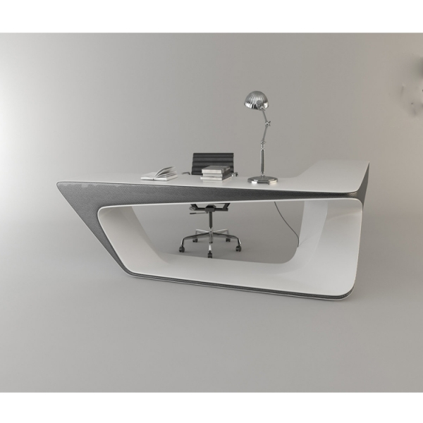 Modern Design L Shaped Office Furniture Desk White
