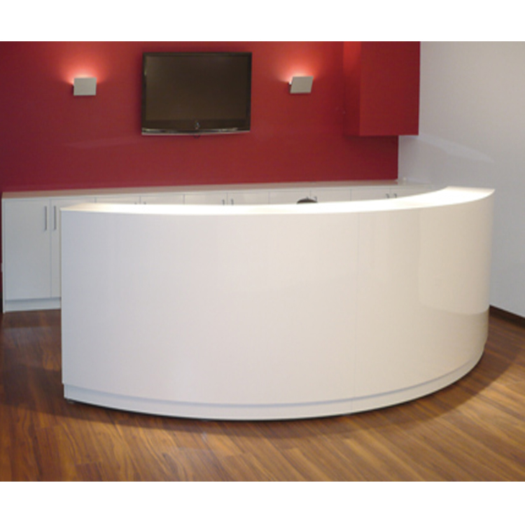 Pure White Reception Desk Furniture Table