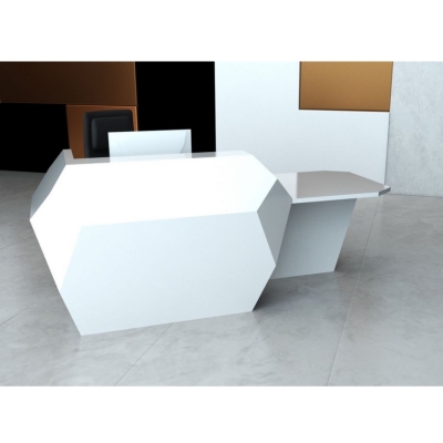 Small White Invite Reception Desk Office Unique Design