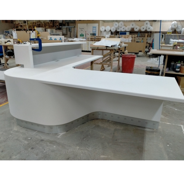 Corian Solid Surface Front Reception Desk Counter Lobby Table
