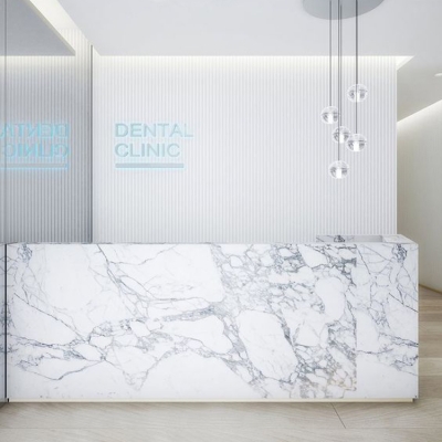 New Salon Office Furniture Carrara Marble Reception D...