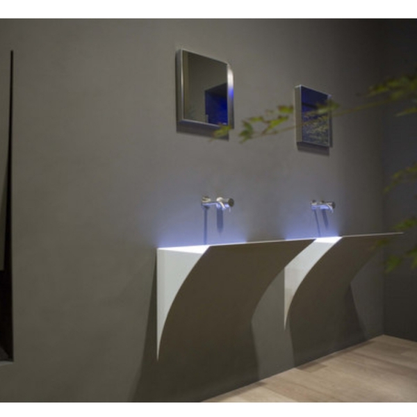 Indoor Bathroom LED Back Wall Wash Basins
